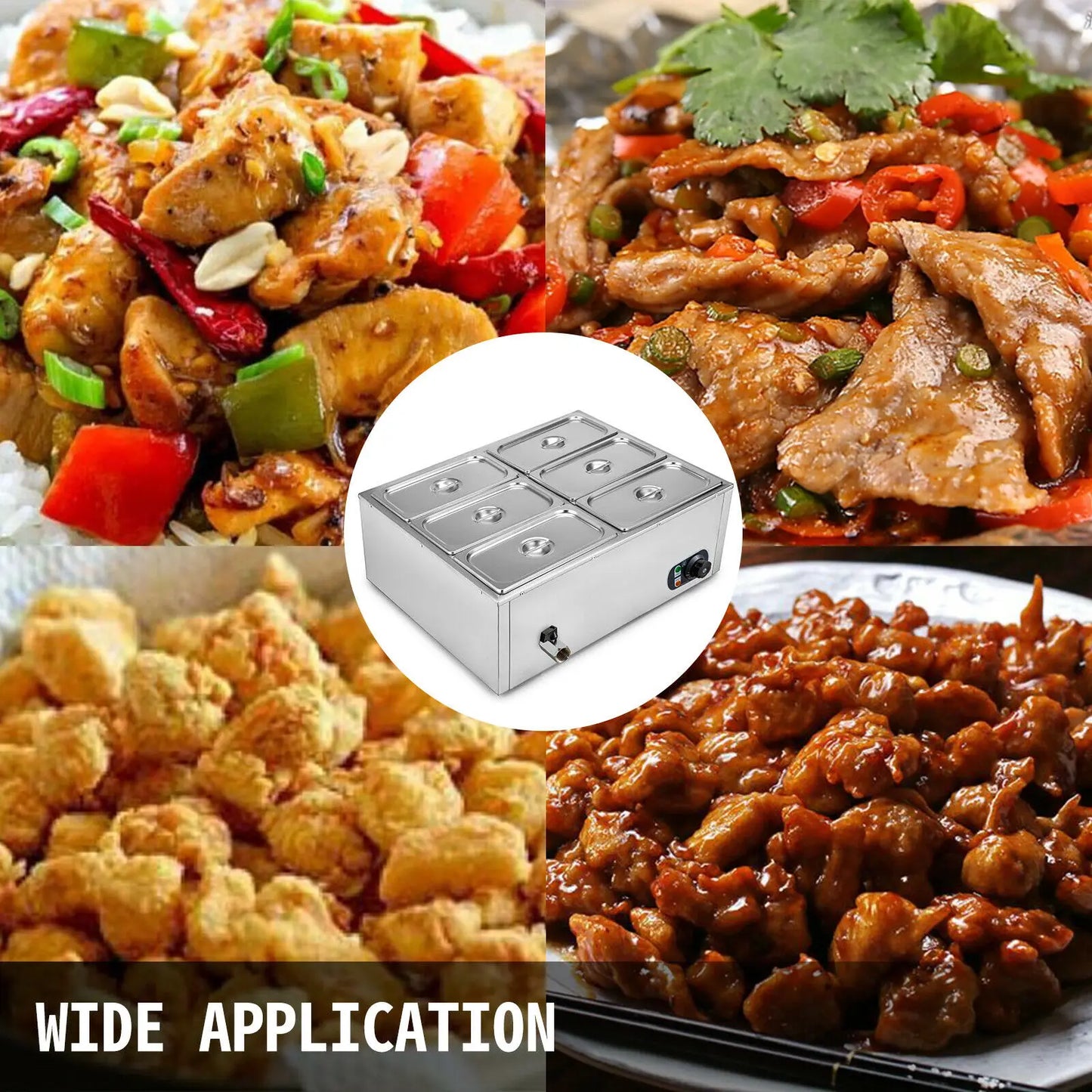 Stainless Steel Adjustable Temperature Buffet Food Warmer