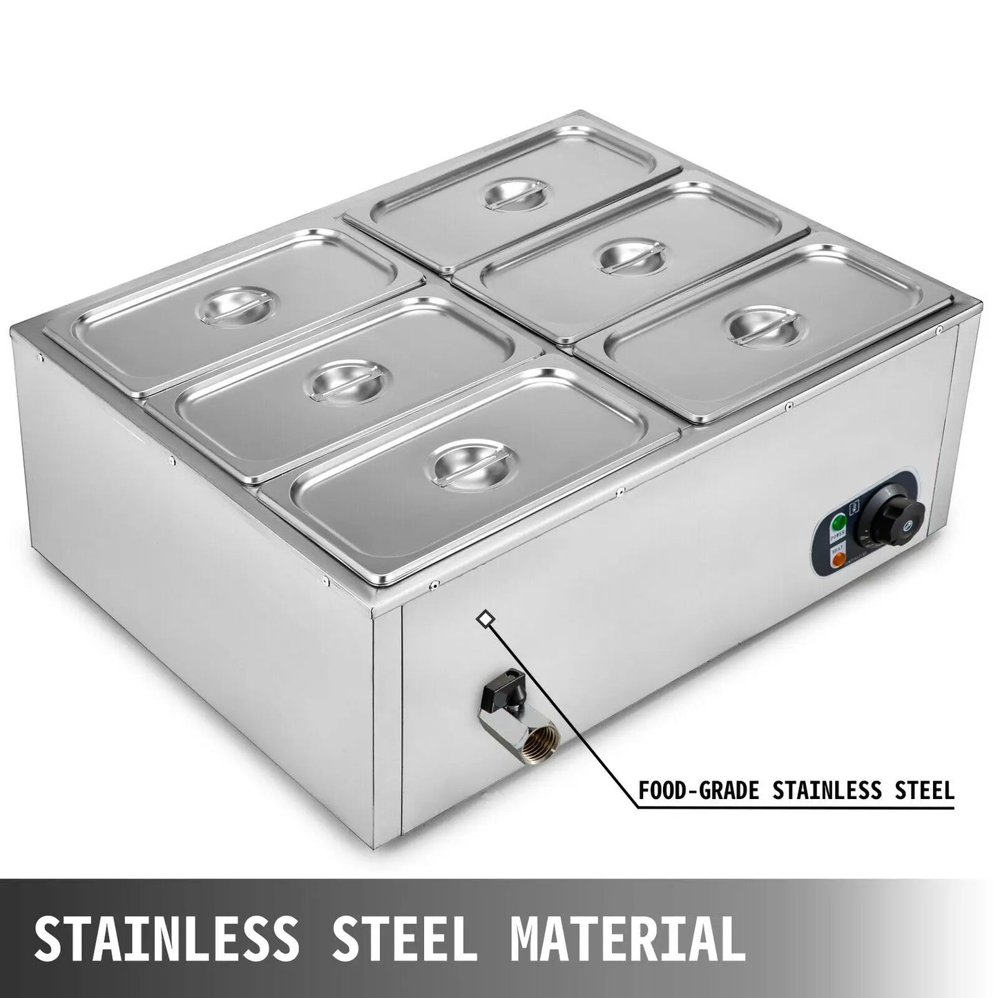 Stainless Steel Adjustable Temperature Buffet Food Warmer