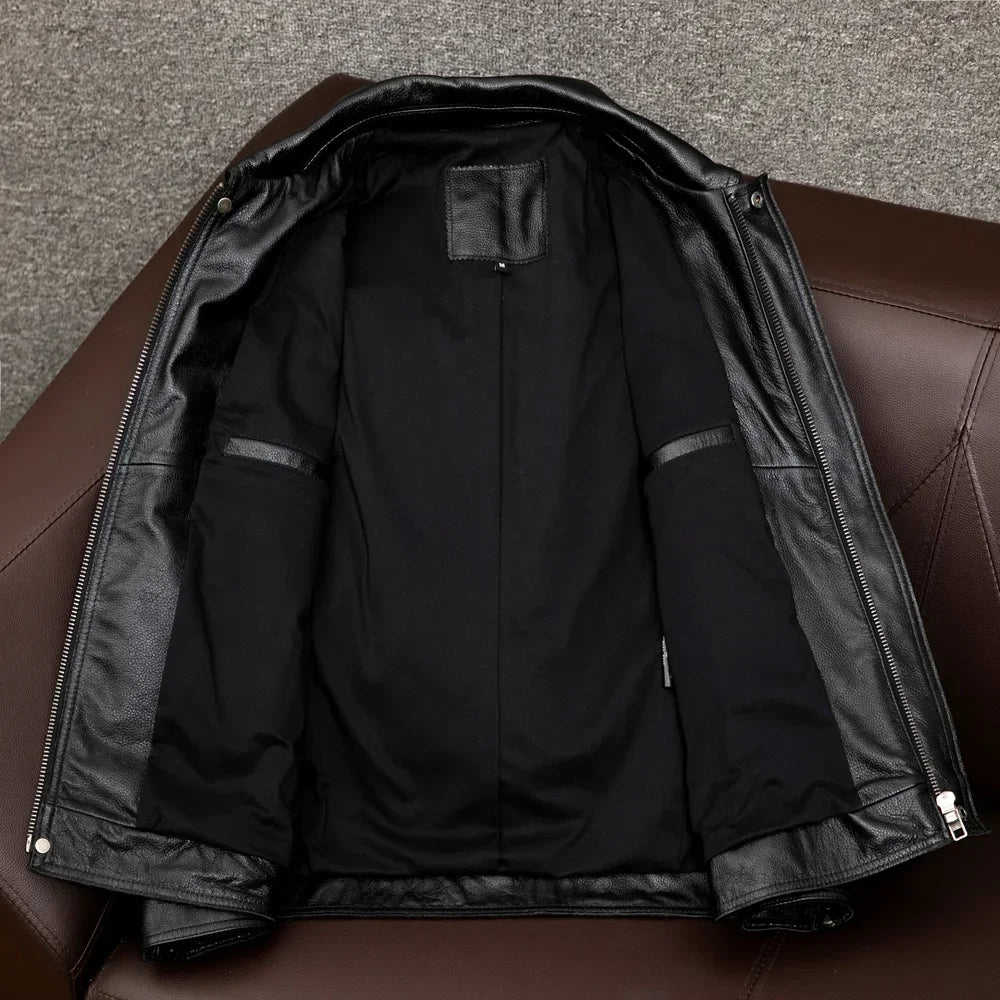 Fashion genuine leather jacket