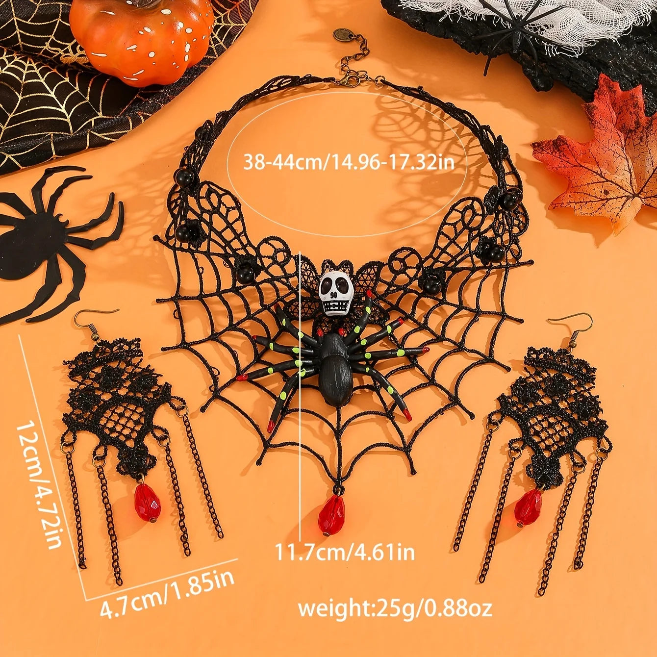 Halloween Party Festival Necklace Earrings Set
