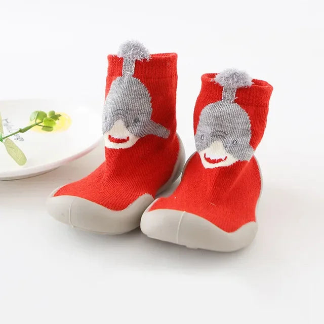 Unisex toddler soft sole knit booties