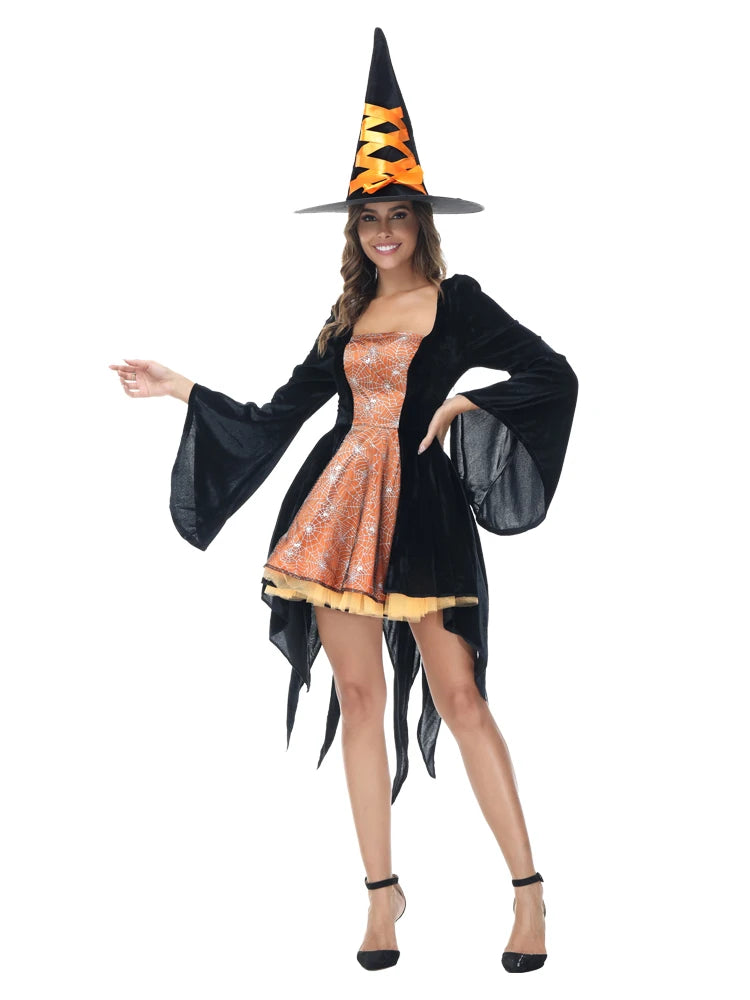 Gothic Short Witch Halloween Costumes