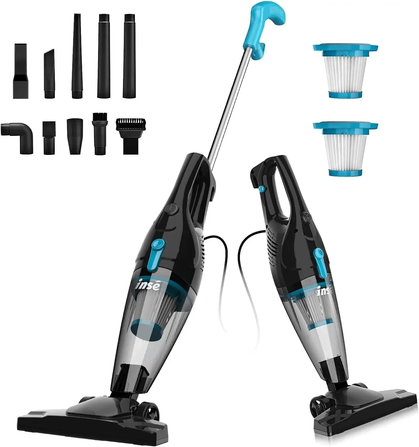 Extra long cord handheld vacuum cleaner