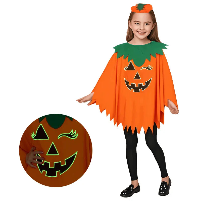 Luminous Pumpkin Cape Halloween Costumes