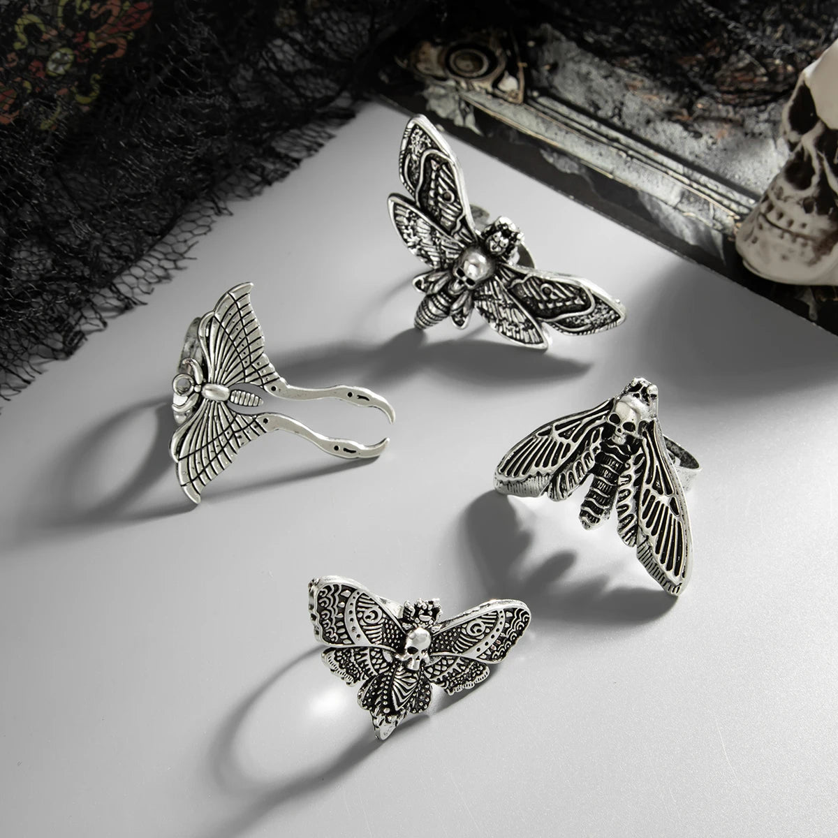 Goth Creative Skull Opening Halloween Ring