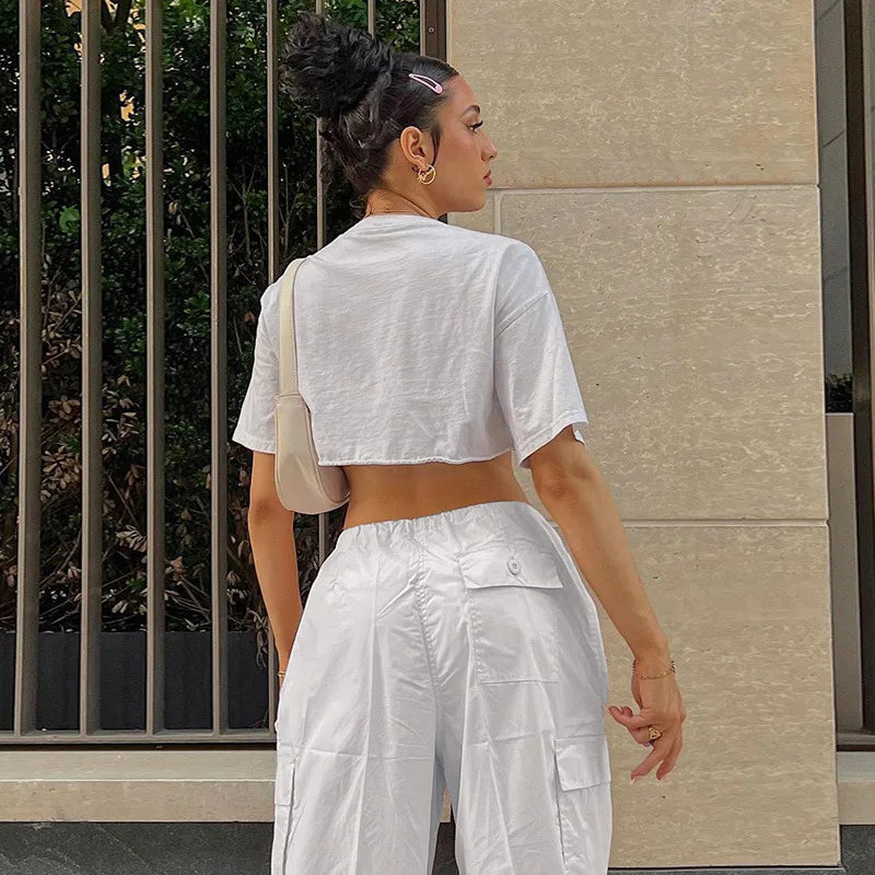 Women's knitted cargo pants