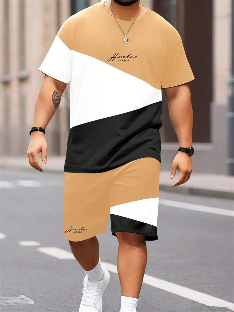 Fashion t-shirt shorts suit