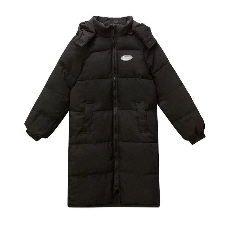 Hooded windproof warm long parkas cotton jacket