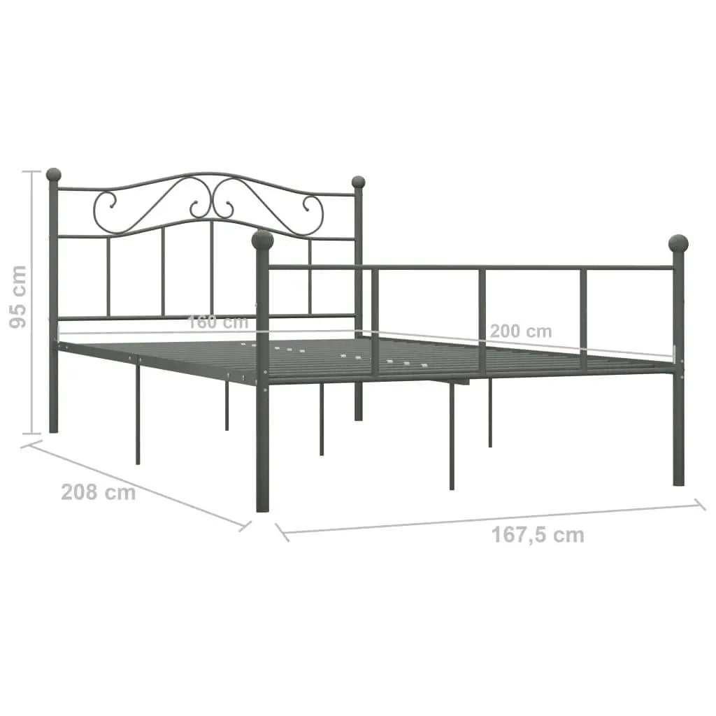 Sturdy design metal bed frame