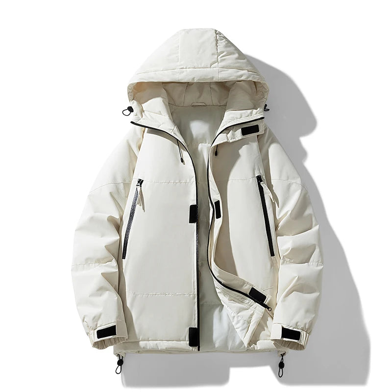 Casual waterproof thick fleece parkas jacket