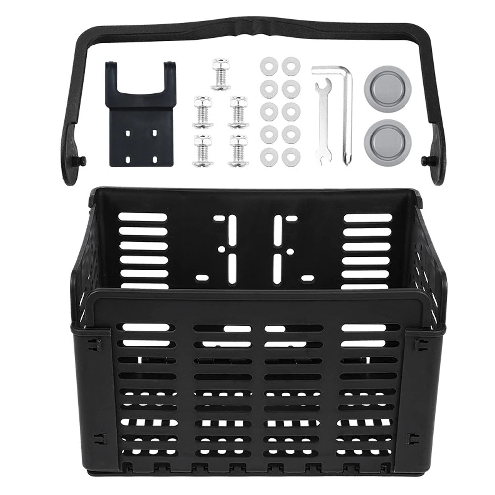 Bicycle foldable basket