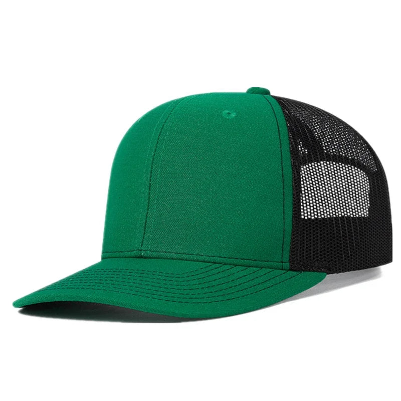 Breathable curved brim style trucker cap