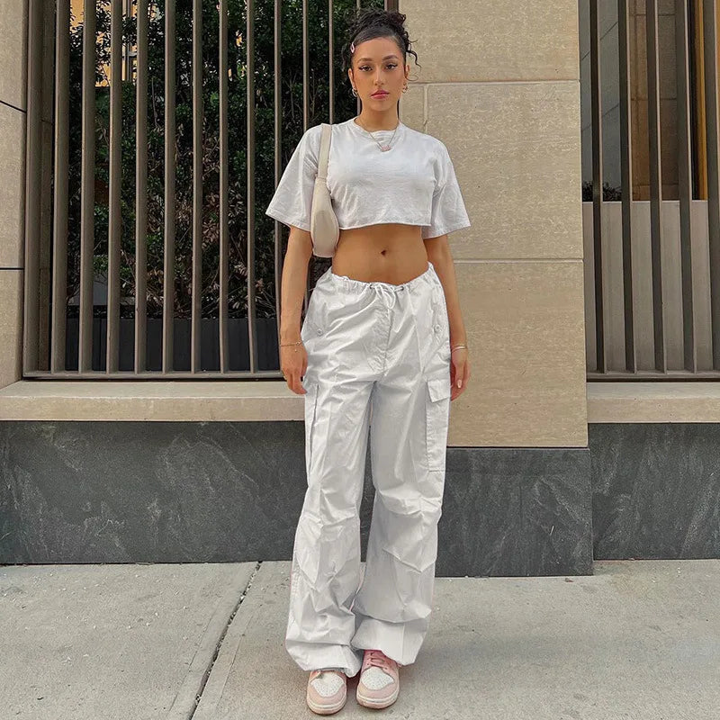 Women's knitted cargo pants