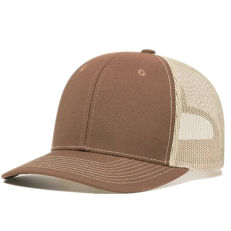 Breathable curved brim style trucker cap