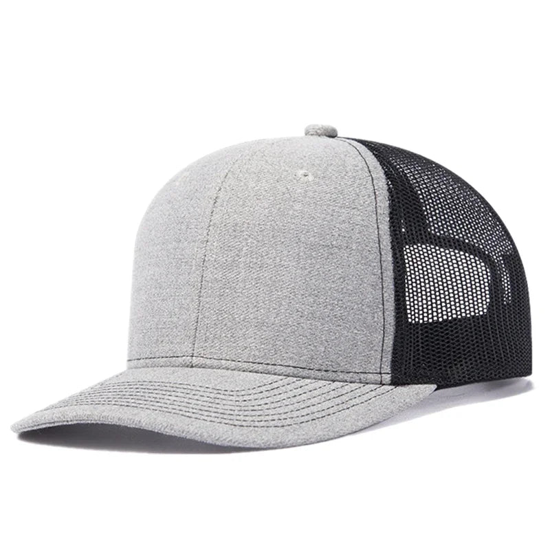 Breathable curved brim style trucker cap