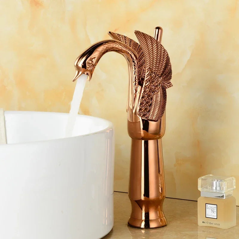 Single lever stream spout hot cold water mixer