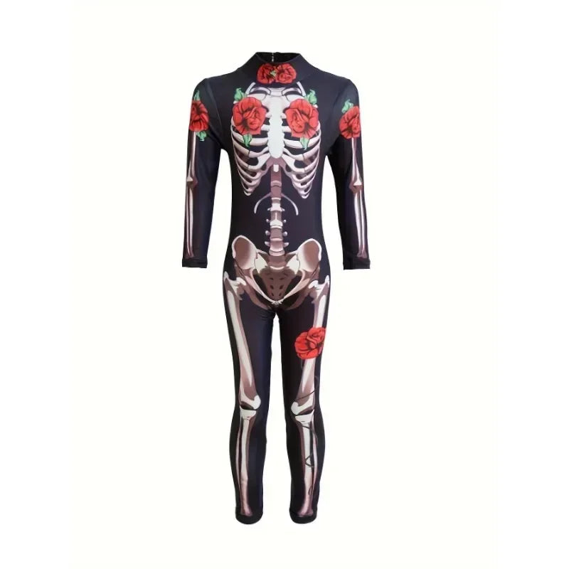 Halloween Rose Skeleton Play Costume