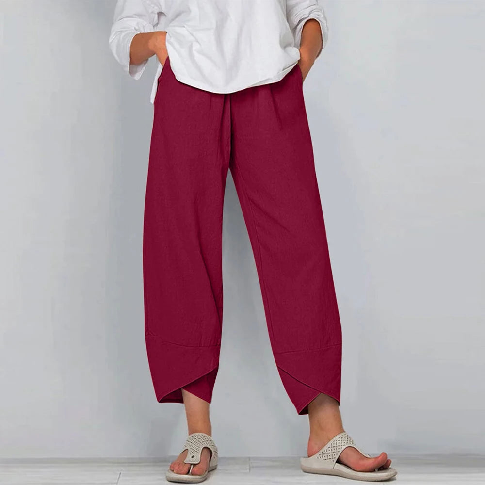 Vintage cotton and linen loose harem pants