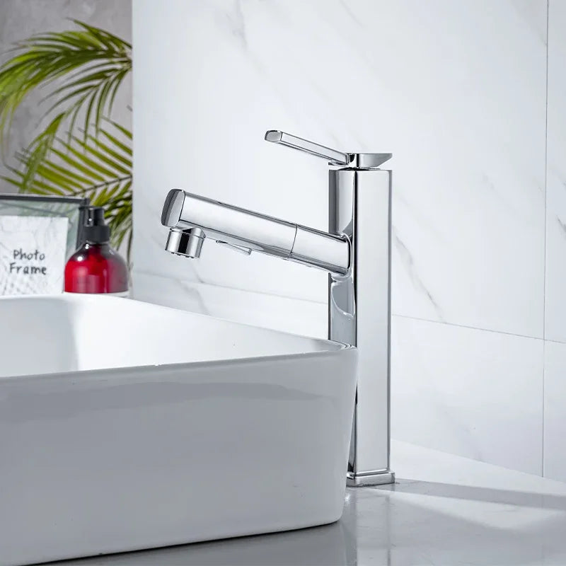 Bathroom tap shower with two modes for sink