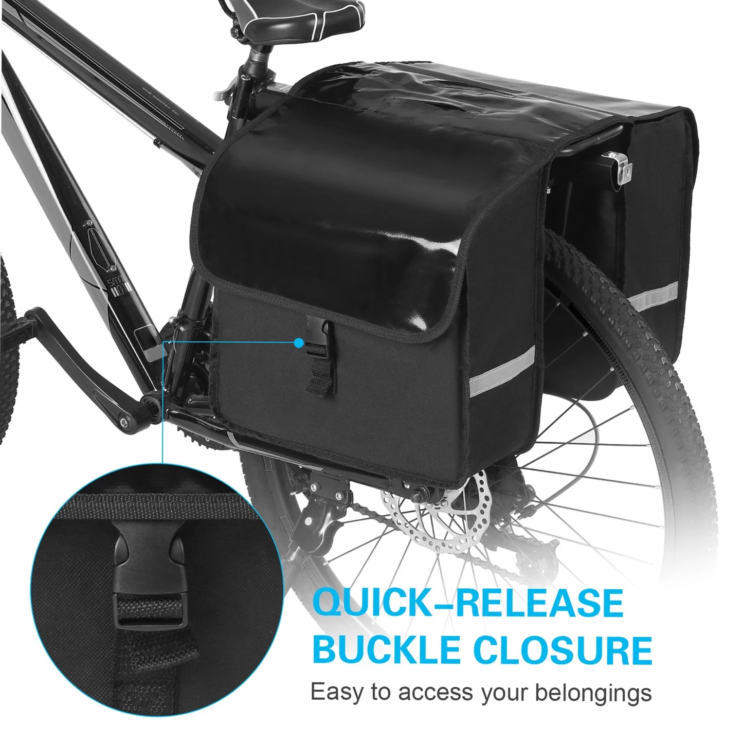 Cycling double side rear rack