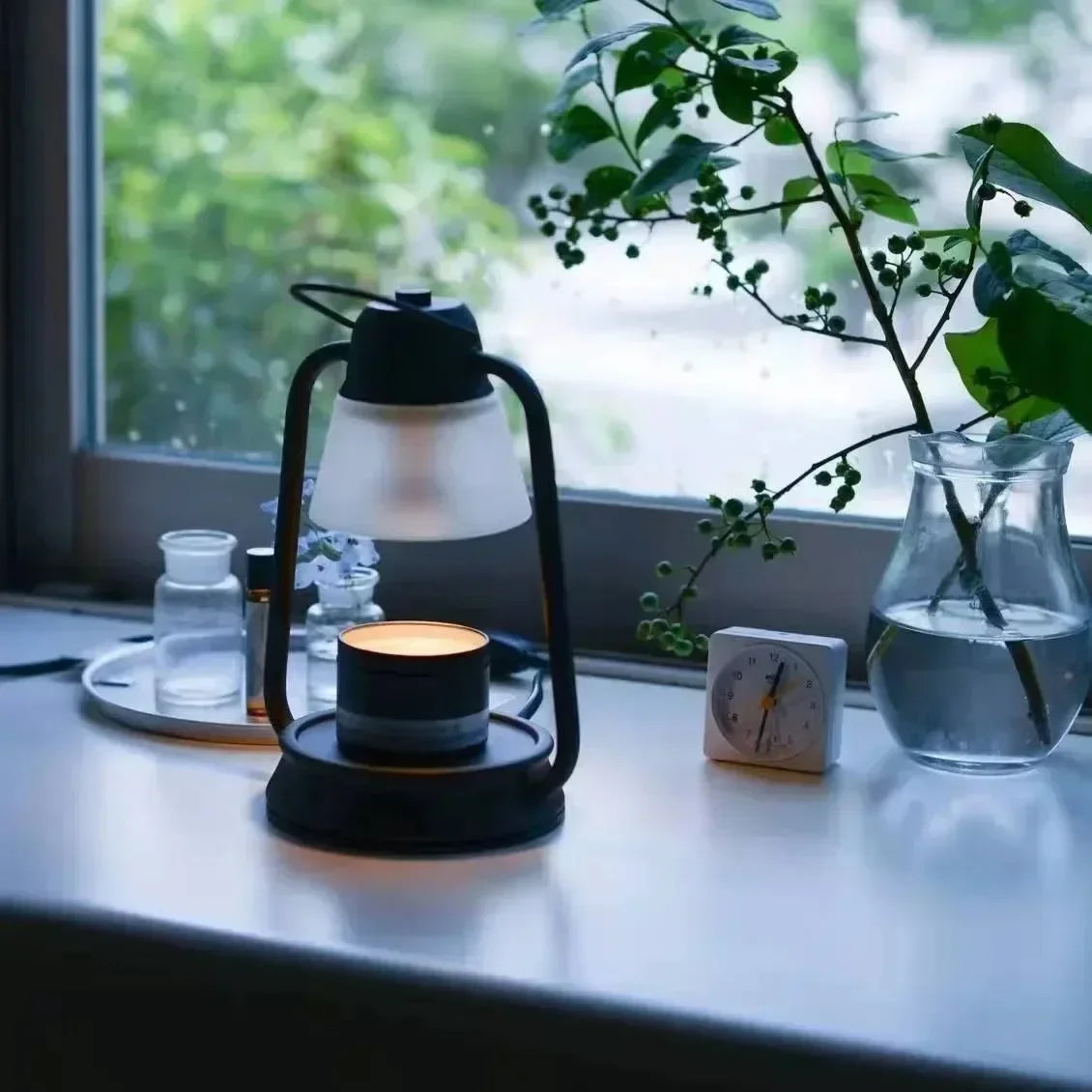Creative bedroom flameless aroma melting candle lamp