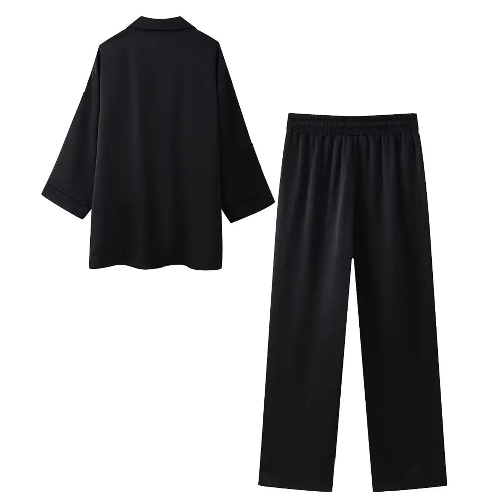 Women's double breasted jacket & pants set