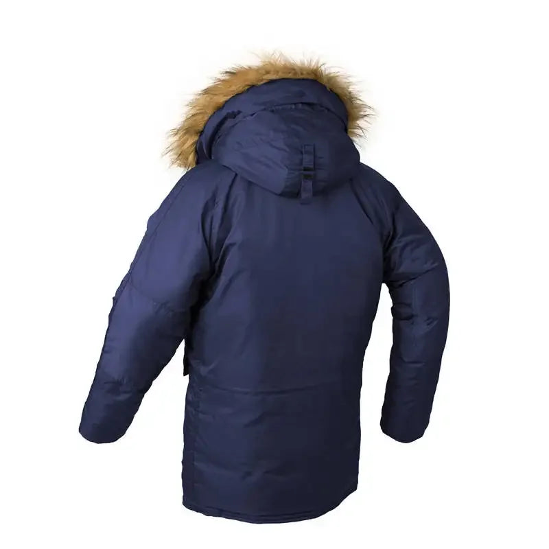 Plus size fur hood long waterproof windproof coat