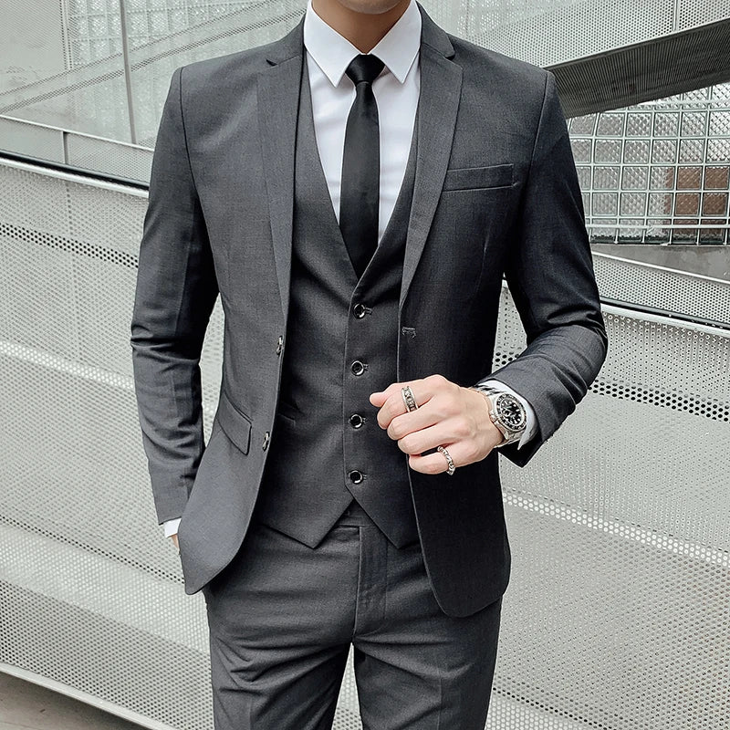 Men's gentleman fashion slim suit