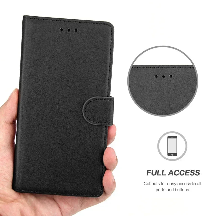 Wallet magnetic flip leather case