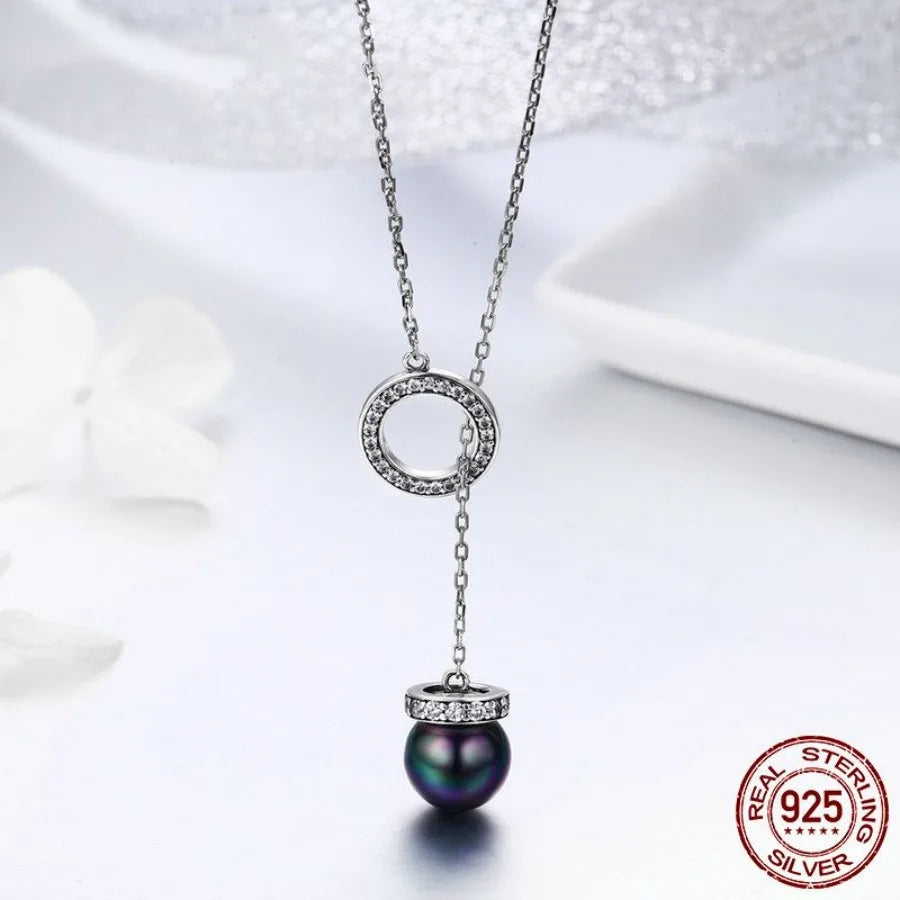 Sterling Silver Natural Water Pearl Necklace