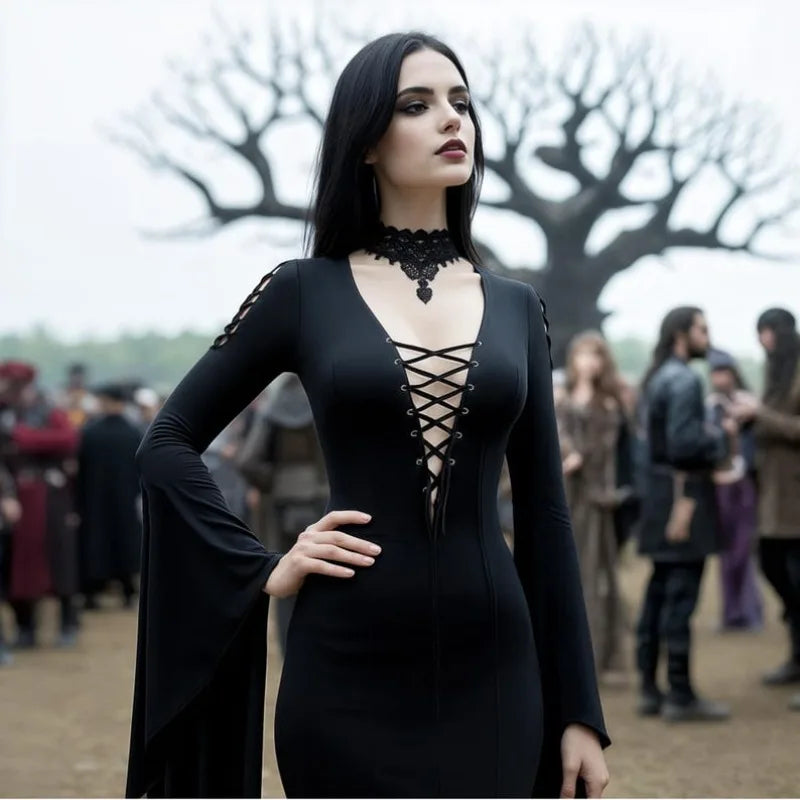 Medieval Gothic Witch Halloween Costume