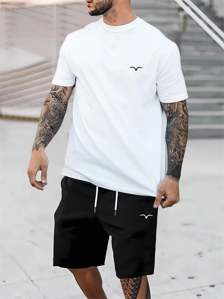Fashion t-shirt shorts suit