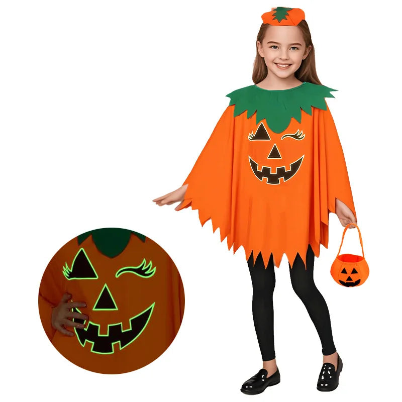 Luminous Pumpkin Cape Halloween Costumes