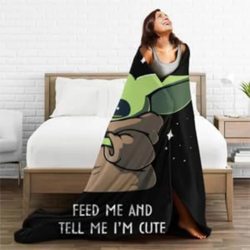 Baby yoda soft blanket