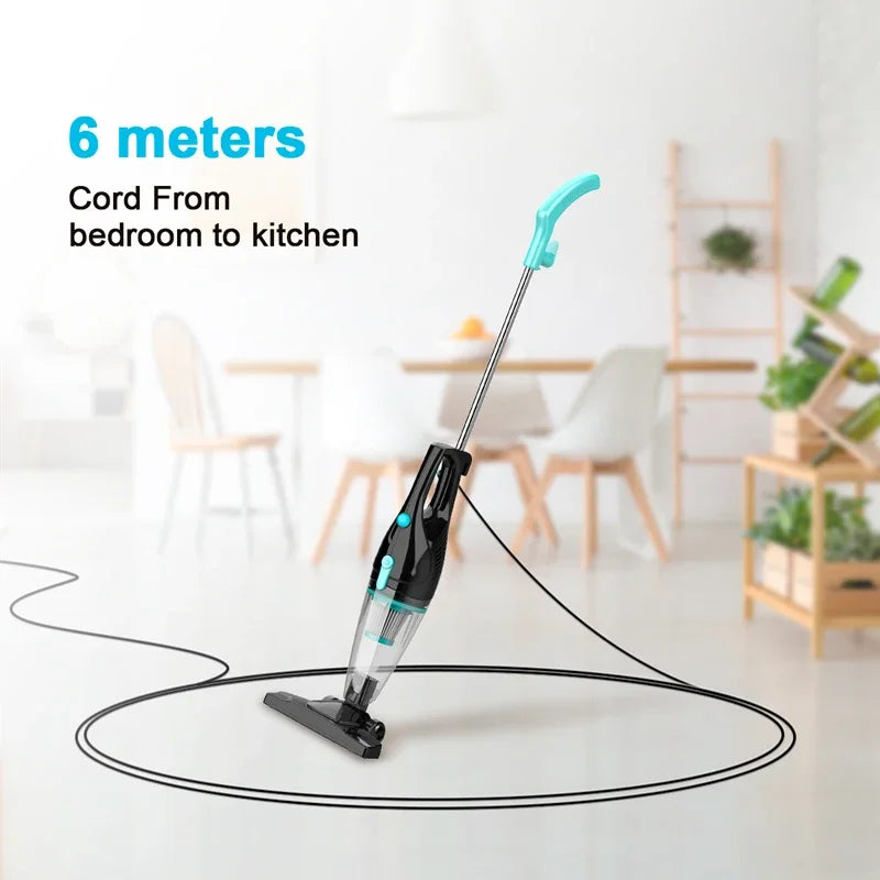 Extra long cord handheld vacuum cleaner