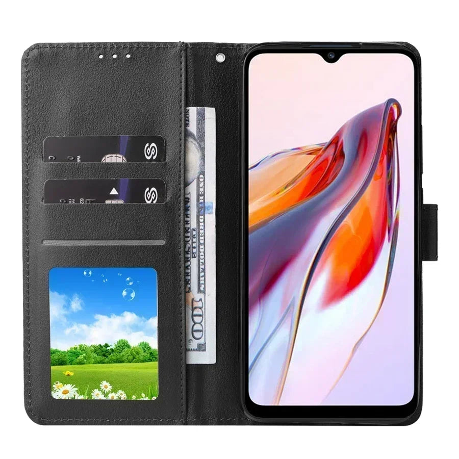 Wallet magnetic flip leather case