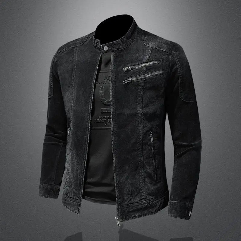 Loose casual stand collar zipper jacket