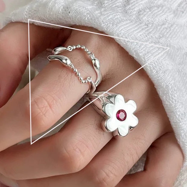 925 Sterling Silver Flower Ring