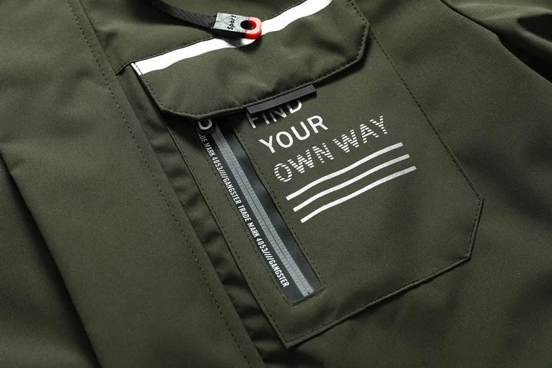 Breathable windproof zipper long sleeve coat