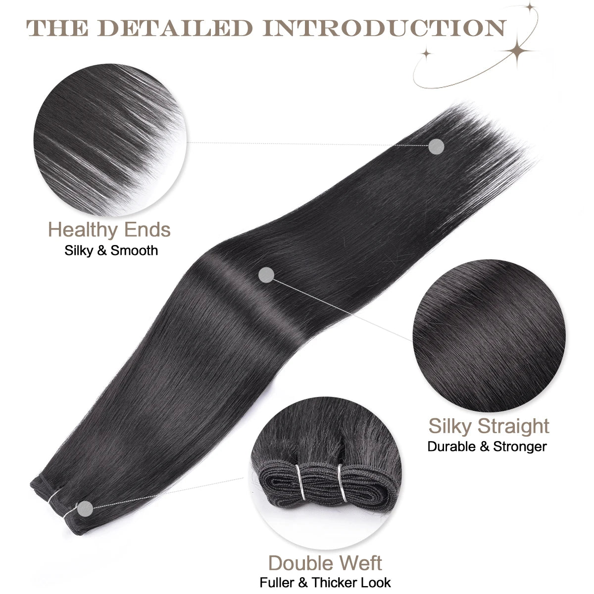 Synthetic Straight Hair Bundles