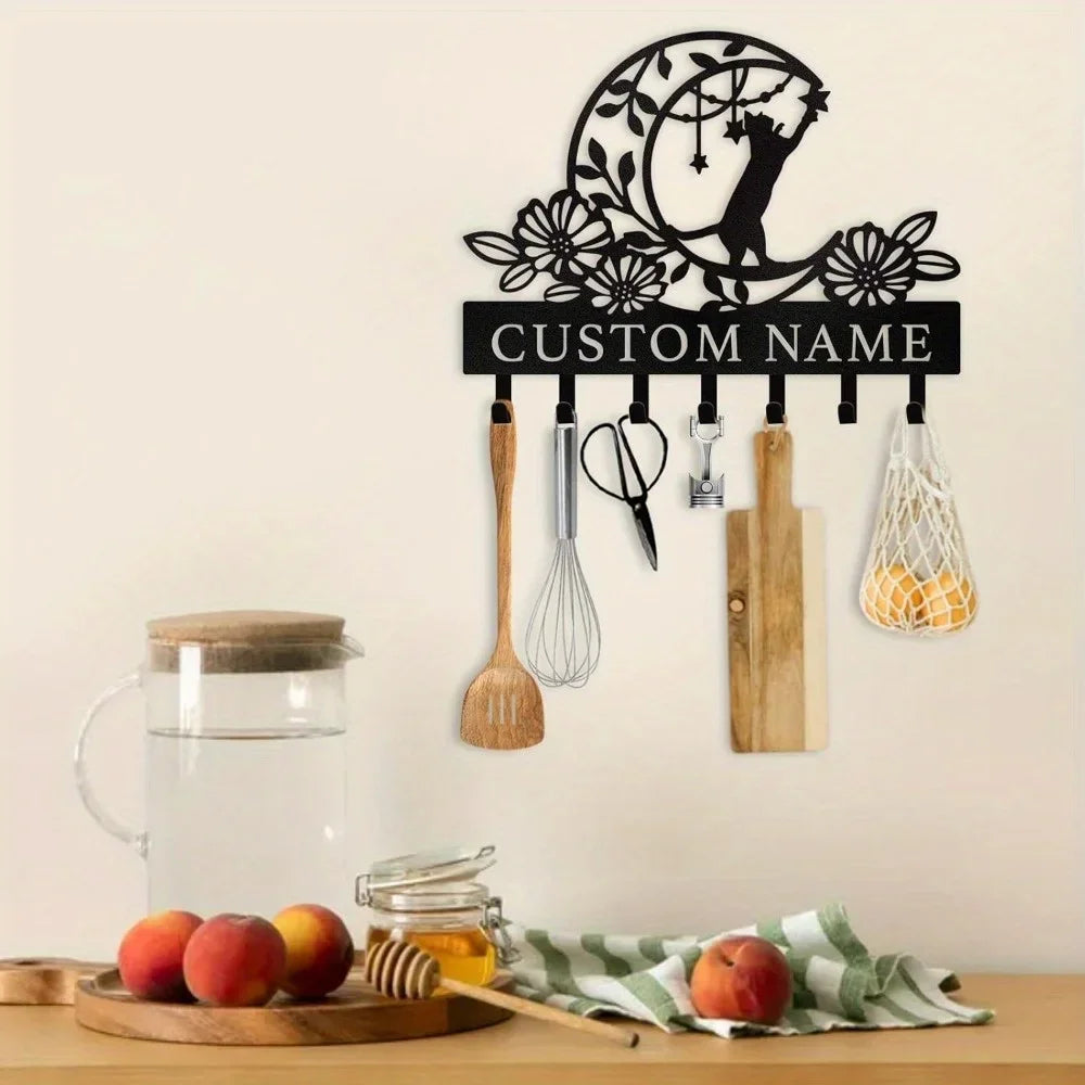 Stylish wall-mounted custom metal hooks