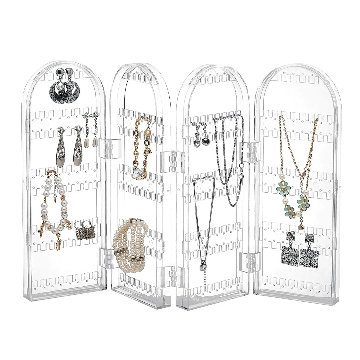 Transparent acrylic jewelry organizer stand