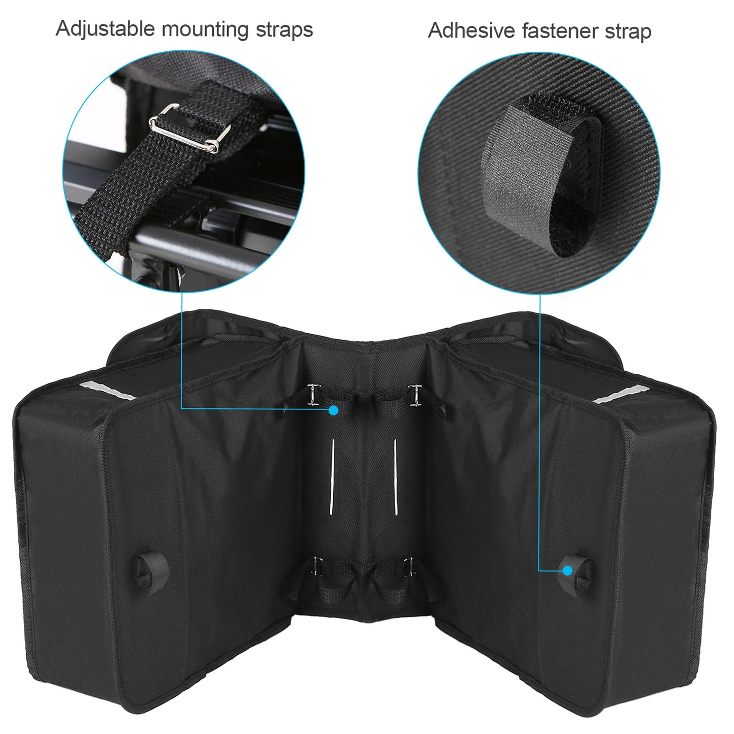 Cycling double side rear rack