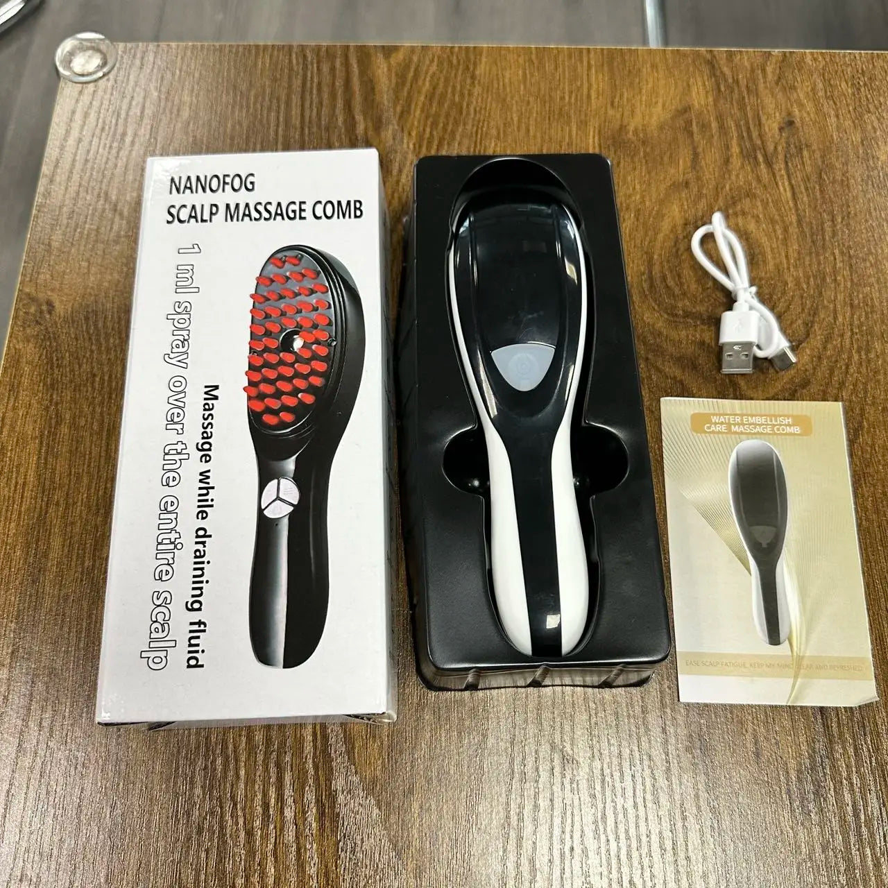 Electric spray massage hair comb