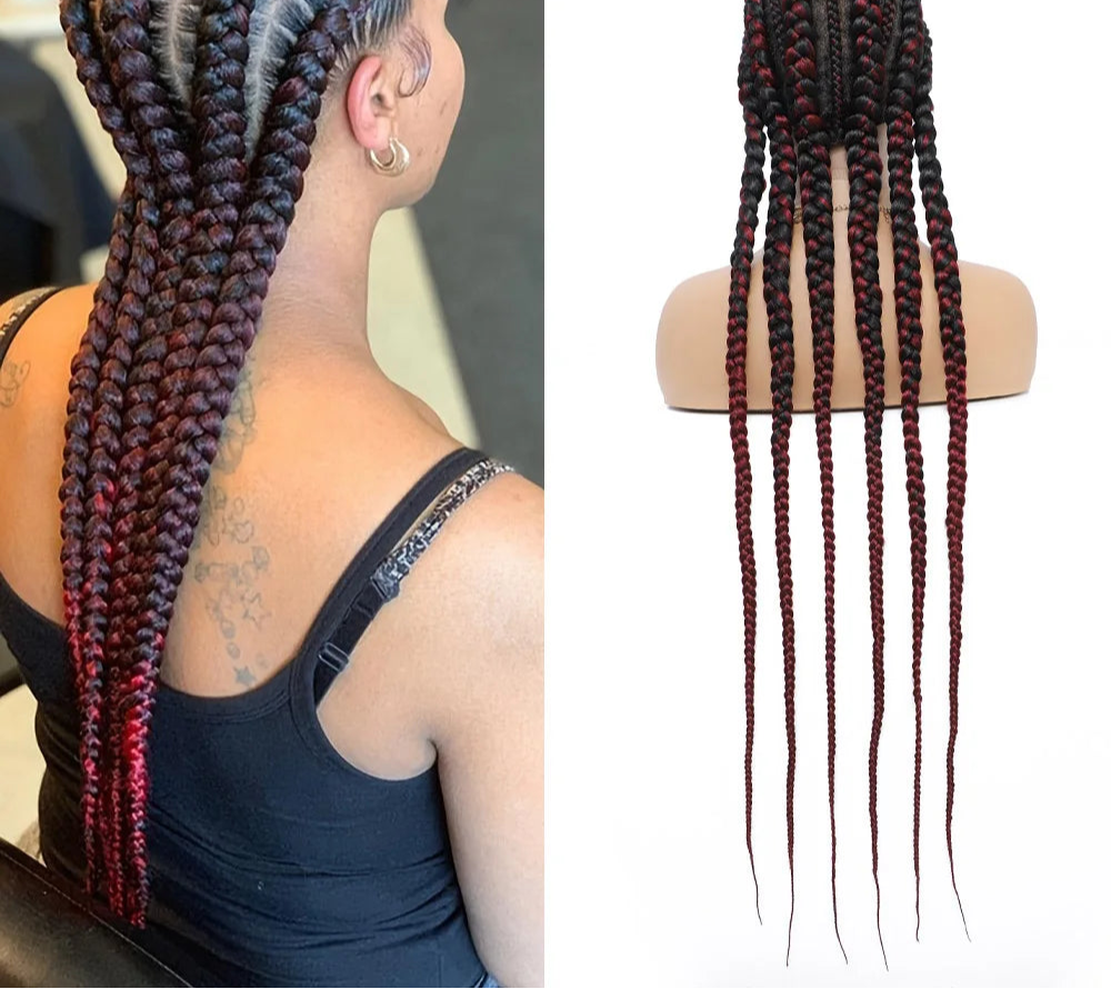 Synthetic full lace braided wigs
