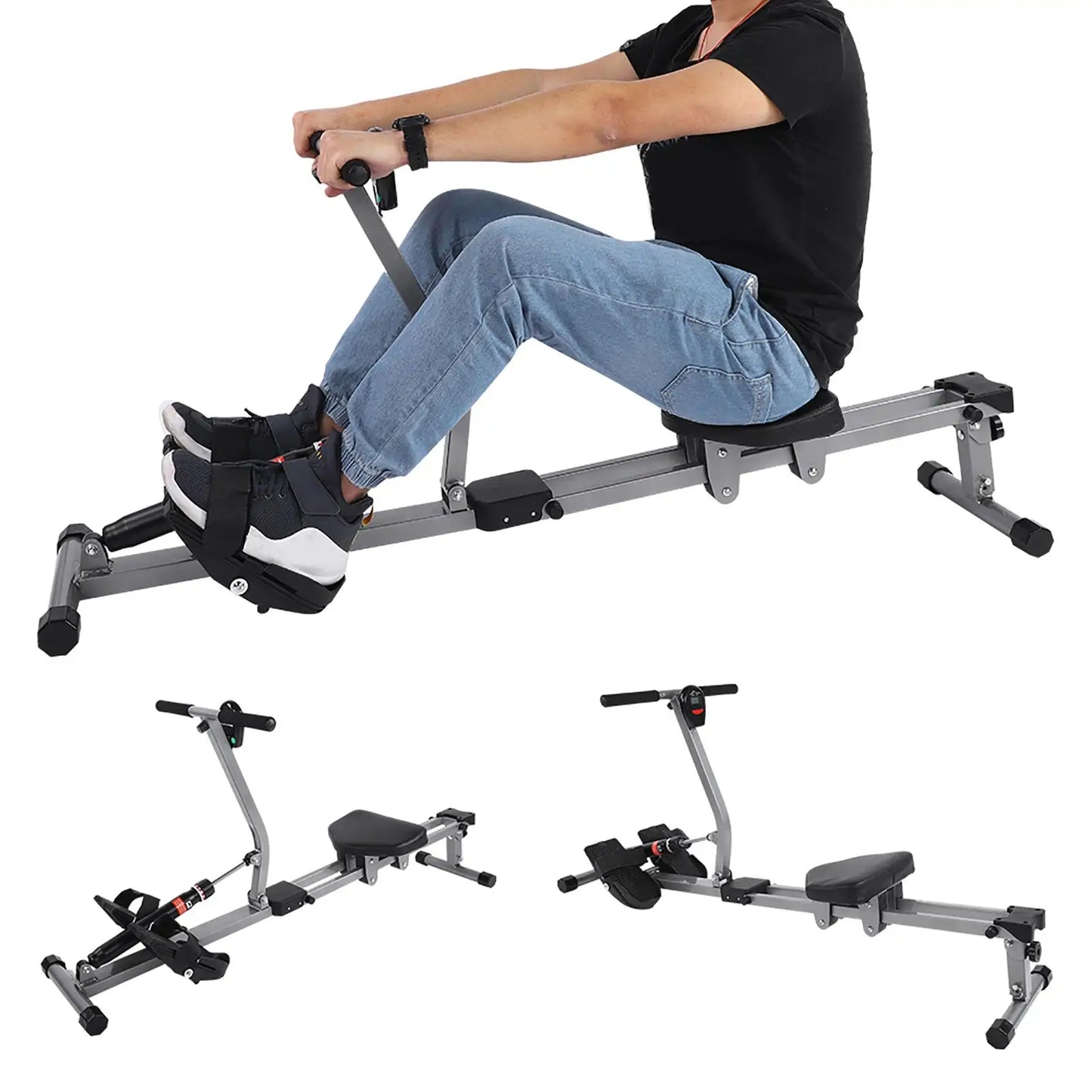 Steel rowing machine for home gym