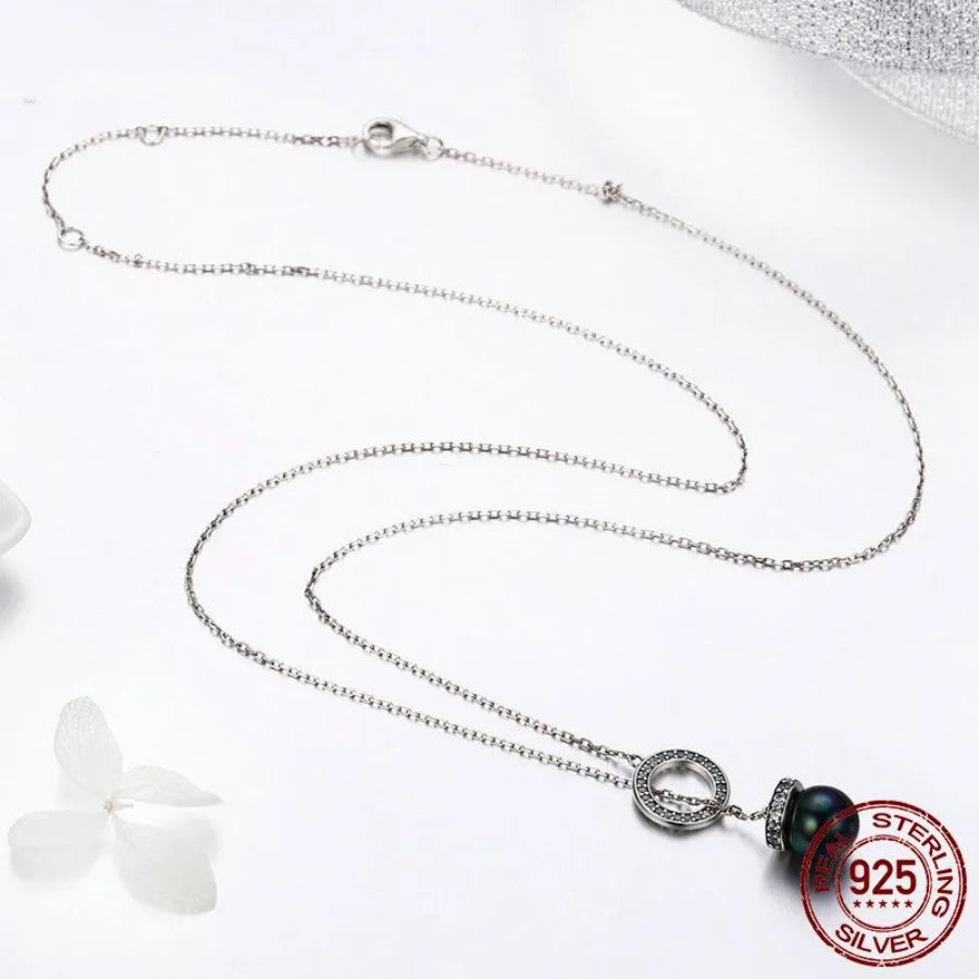 Sterling Silver Natural Water Pearl Necklace