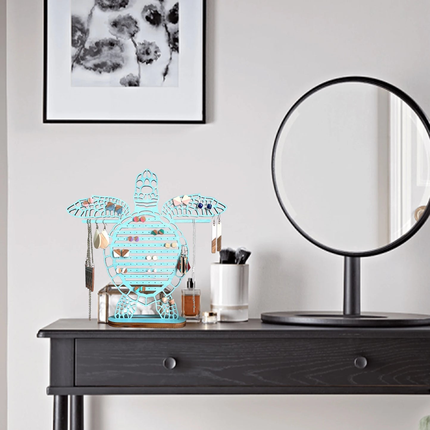 Sea turtle earring display organizer
