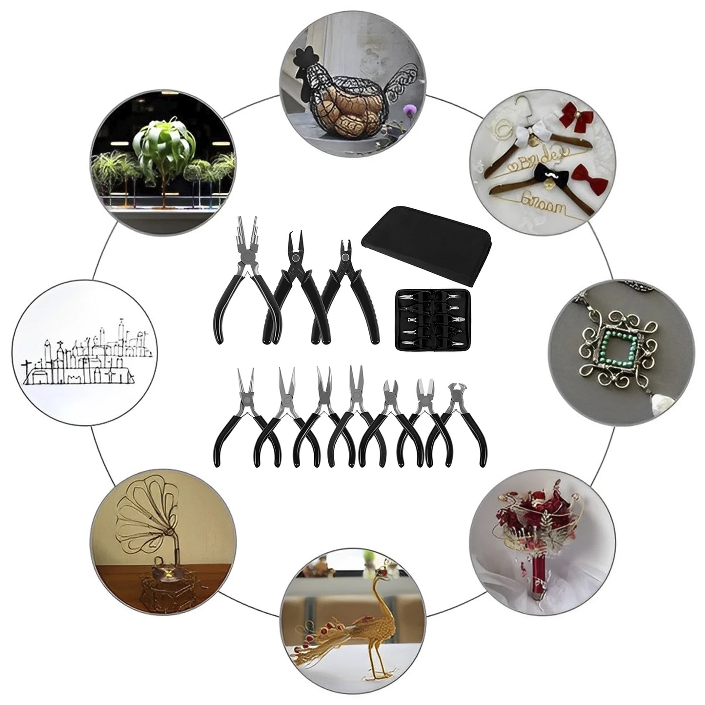 Carbon steel jewelry pliers set