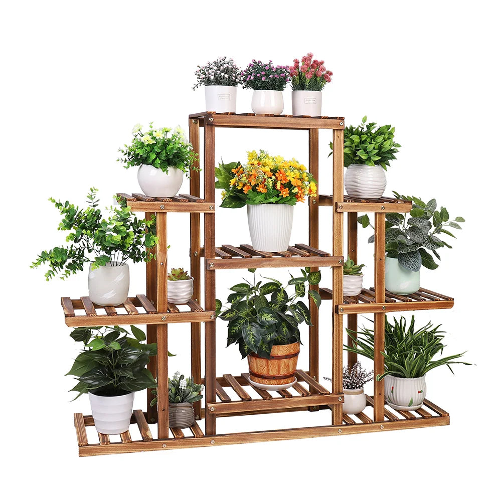 Garden display ladder pot holder